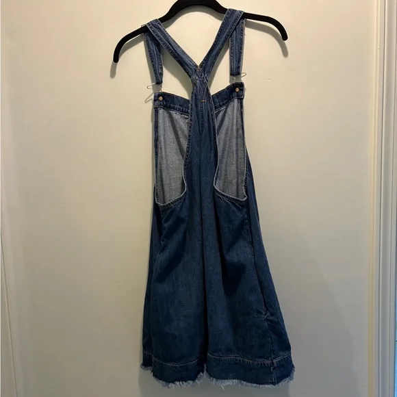 American Eagle Denim Button-Front Overall Dress - Picture 2 of 4